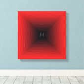 Erste Personalisierte rote Invertierte Pyramide au Leinwanddruck (Insitu (Holzboden))