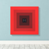 Erste Personalisierte rote Invertierte Pyramide au Leinwanddruck (Insitu (Holzboden))