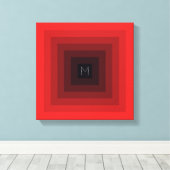 Erste Personalisierte rote Invertierte Pyramide au Leinwanddruck (Insitu (Holzboden))