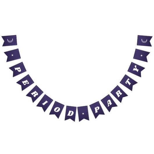 Erste Phase Niedliche dunkle Lila Groovy Lettering Wimpelkette (Alle)