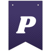 Erste Phase Niedliche dunkle Lila Groovy Lettering Wimpelkette (Dritte Fahne)