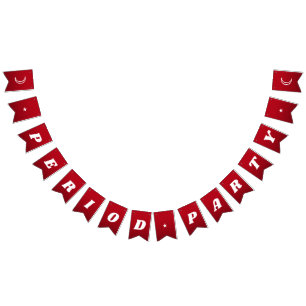 Erste Phase Niedlicher dunkler Groovy Lettering Wimpelkette