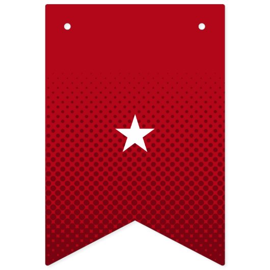 Erste Phase Niedlicher dunkler Groovy Lettering Wimpelkette (Zweite Fahne)