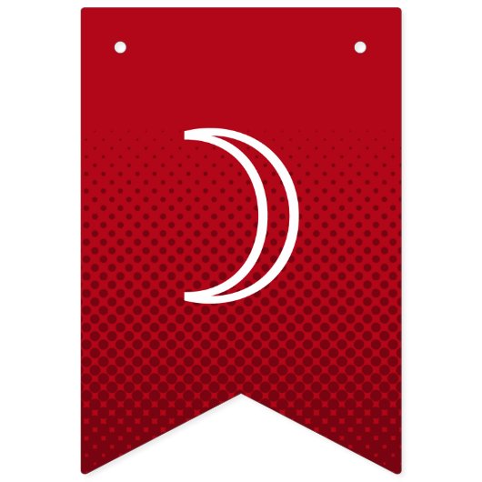 Erste Phase Niedlicher dunkler Groovy Lettering Wimpelkette (Erste Fahne)