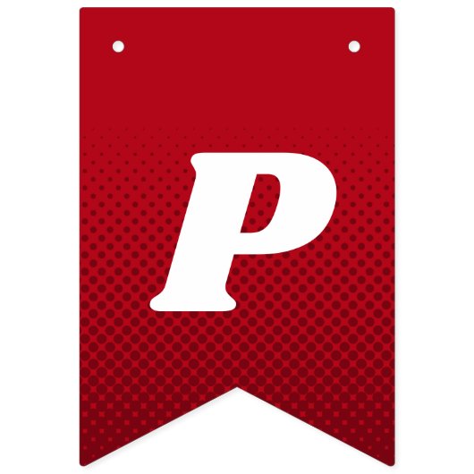 Erste Phase Niedlicher dunkler Groovy Lettering Wimpelkette (Dritte Fahne)