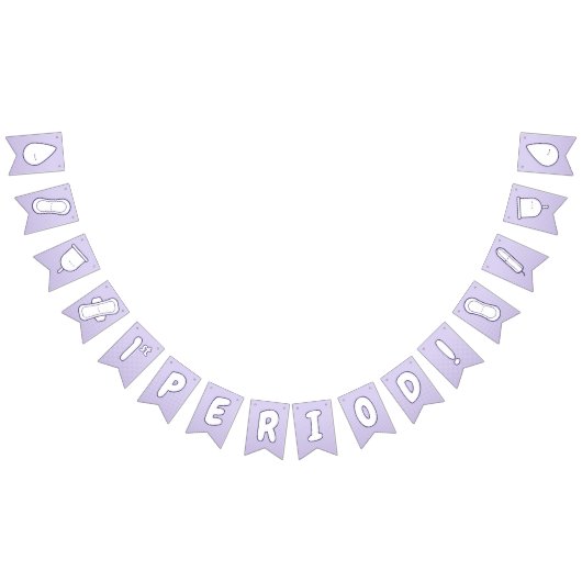 Erste Phase Pastel Lila Niedliches Tampon Pad Must Wimpelkette (Alle)