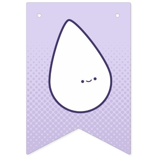 Erste Phase Pastel Lila Niedliches Tampon Pad Must Wimpelkette (Erste Fahne)