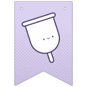 Erste Phase Pastel Lila Niedliches Tampon Pad Must Wimpelkette (Dritte Fahne)