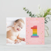 Erste Piñata Baby Einladung zum Geburtstag (Stehend Vorderseite)