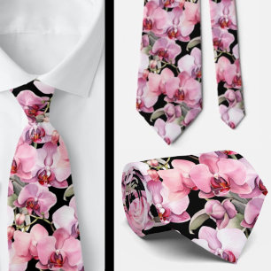 Erste Pinke Orchideen Formal Krawatte