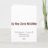 Erste Pony Ride_Alte modische Foto-Karte Karte (Rückseite)