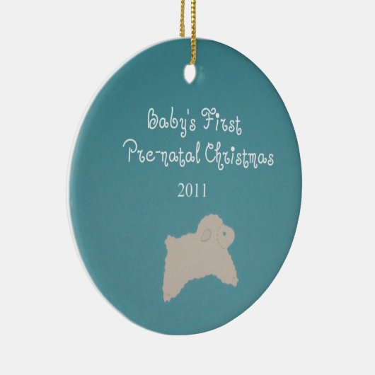 Erste Pre-Natal Weihnachten 2011 für Baby Keramikornament (Rechts)