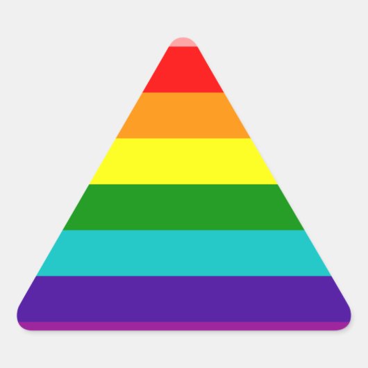 Erste Rainbow-Gay Pride-Flag Dreieckiger Aufkleber (Vorderseite)