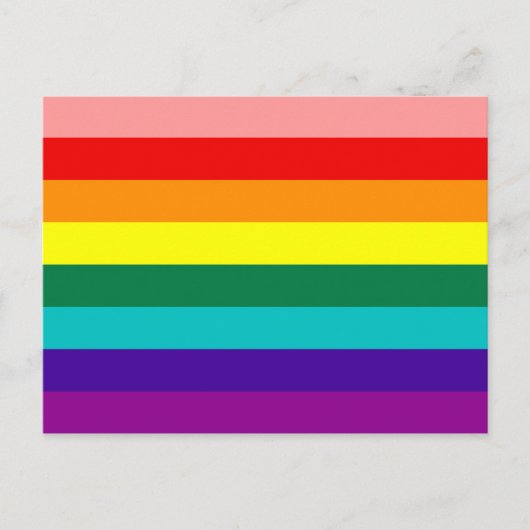 Erste Rainbow Gay Pride-Flag Postkarte (Vorderseite)