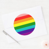 Erste Rainbow-Gay Pride-Flag Runder Aufkleber (Umschlag)