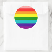 Erste Rainbow-Gay Pride-Flag Runder Aufkleber (Tasche)