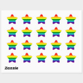 Erste Rainbow-Gay Pride-Flag Stern-Aufkleber (Blatt)