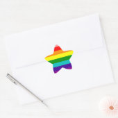 Erste Rainbow-Gay Pride-Flag Stern-Aufkleber (Umschlag)