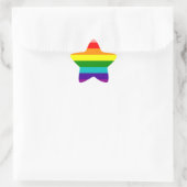 Erste Rainbow-Gay Pride-Flag Stern-Aufkleber (Tasche)