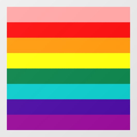 Erste Rainbow-Pride-Flagge  Fensteraufkleber (Blatt)