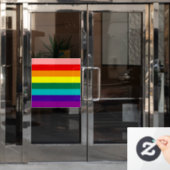Erste Rainbow-Pride-Flagge Fensteraufkleber (Büro Tür)