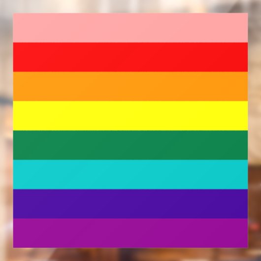 Erste Rainbow-Pride-Flagge Fensteraufkleber (Blatt 2)