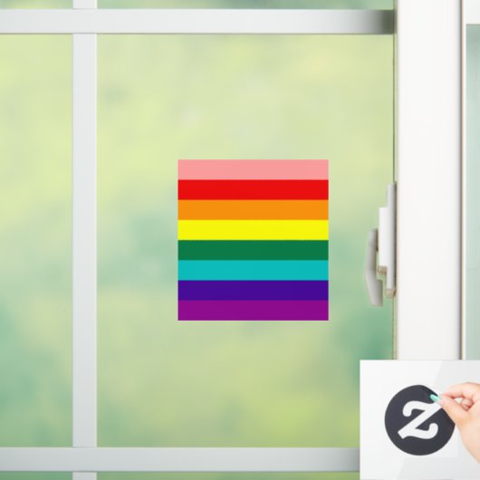 Erste Rainbow-Pride-Flagge Fensteraufkleber (Zuhause)