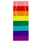 Erste Rainbow-Pride-Flagge Geschenktüte Für Weinflaschen (Rückseite)