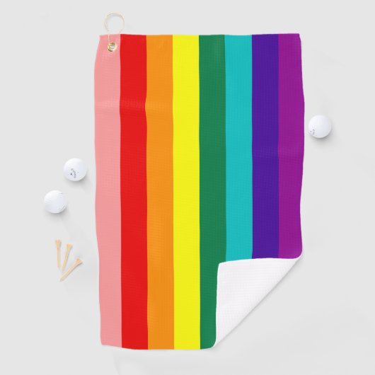 Erste Rainbow-Pride-Flagge Golfhandtuch (Insitu)