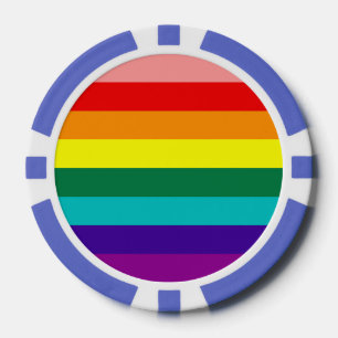 Erste Rainbow-Pride-Flagge Pokerchips