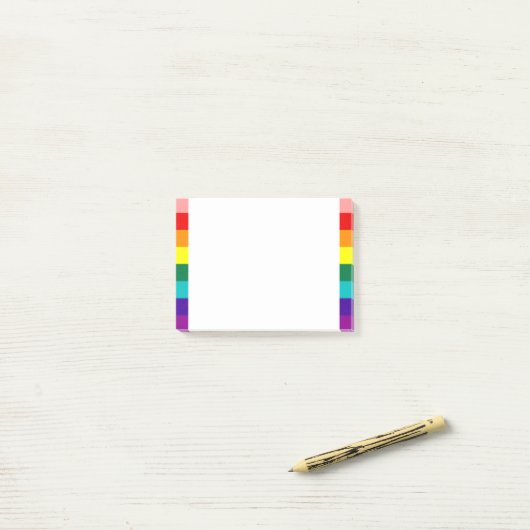 Erste Rainbow-Pride-Flagge Post-it Klebezettel (Auf Schreibtisch)