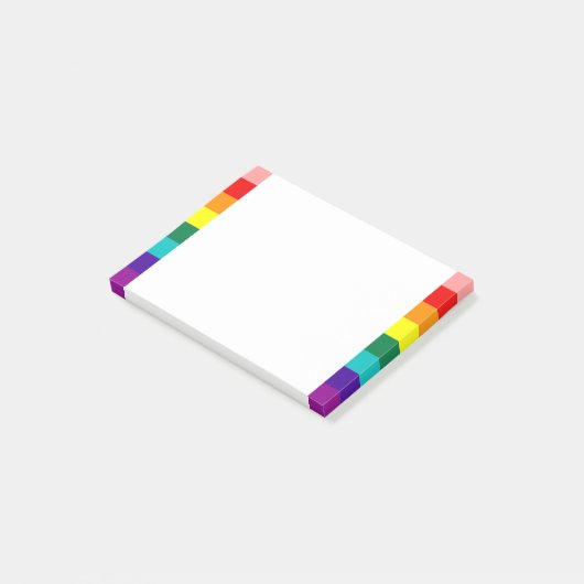 Erste Rainbow-Pride-Flagge Post-it Klebezettel (angewinkelt)