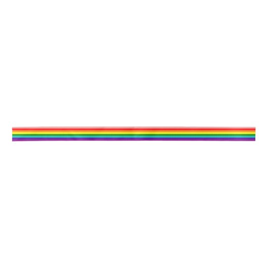 Erste Rainbow-Pride-Flagge Satinband (Vorderseite)