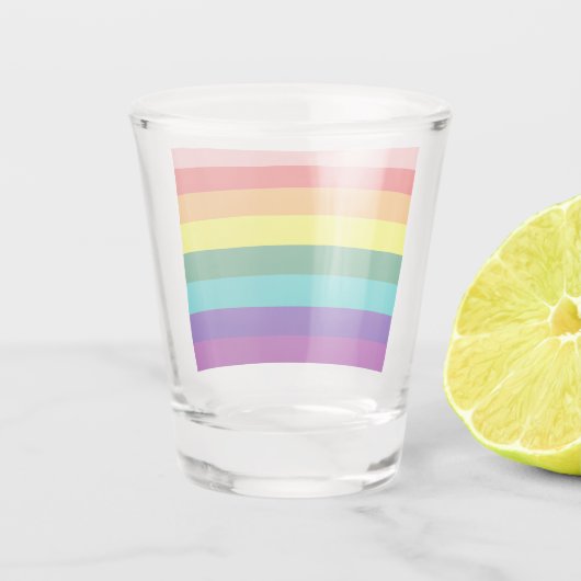 Erste Rainbow-Pride-Flagge Schnapsglas (Rückseite)