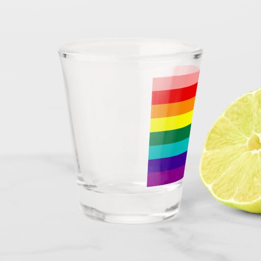 Erste Rainbow-Pride-Flagge Schnapsglas (Links)
