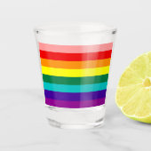 Erste Rainbow-Pride-Flagge Schnapsglas (Vorderseite)