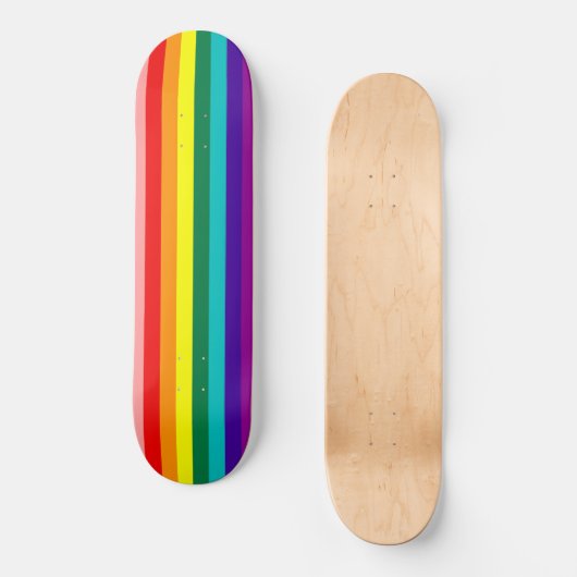 Erste Rainbow-Pride-Flagge Skateboard (Vorderseite)
