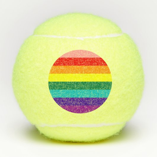 Erste Rainbow-Pride-Flagge Tennisbälle (Vorderseite)