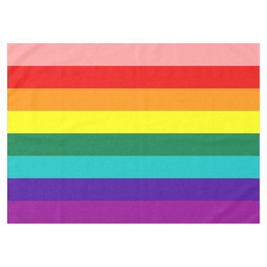 Erste Rainbow-Pride-Flagge Tischdecke (Vorderseite (Horizontal))