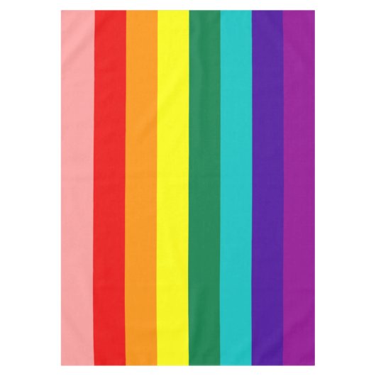 Erste Rainbow-Pride-Flagge Tischdecke (Vorderseite)