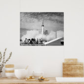 Erste Raketenstart, Cape Canaveral, "Stoßfänger 2" Poster (Küche)