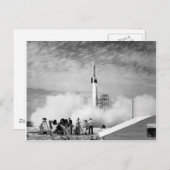 Erste Raketenstart, Cape Canaveral, "Stoßfänger 2" Postkarte (Vorne/Hinten)