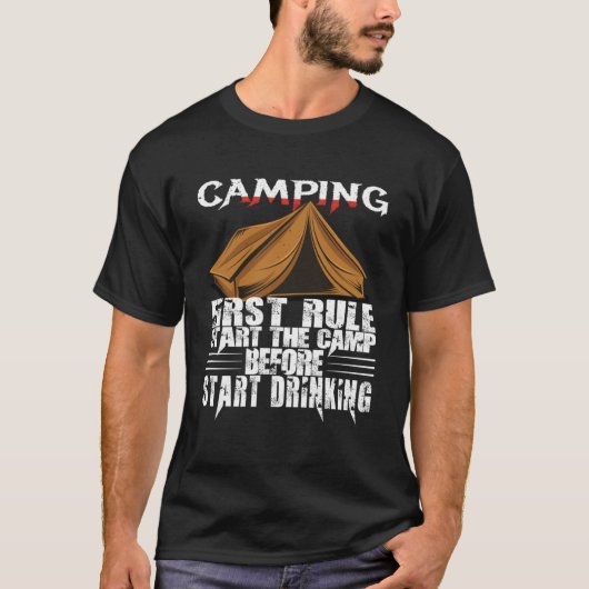 Erste Regel Camping 1 T-Shirt (Vorderseite)