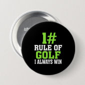 Erste Regel des Golfs Button (Vorne & Hinten)