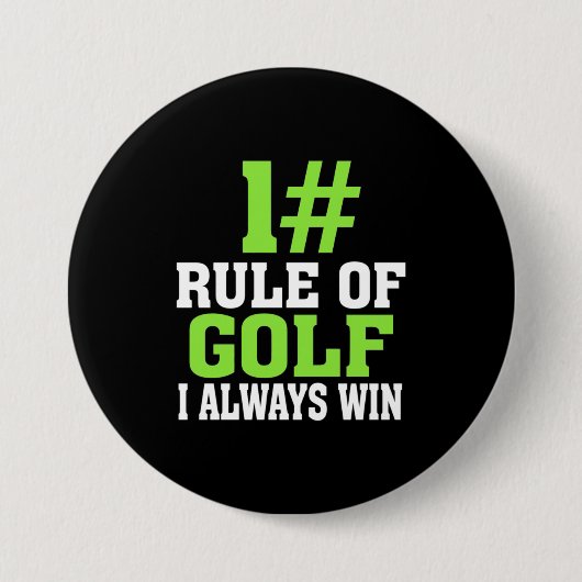 Erste Regel des Golfs Button (Vorderseite)