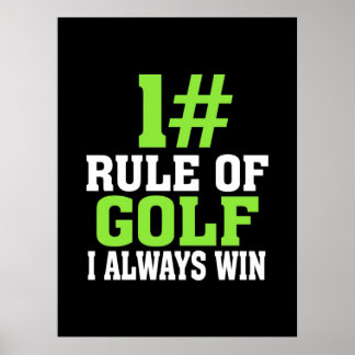 Erste Regel des Golfs Poster