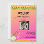 Erste Reis Annaprashan Bengali individuell anpassb Einladung (Vorderseite)