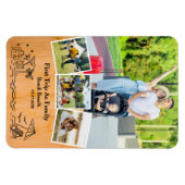 Erste Reise als Familienbesitz & 4 Fotos nach Maß Magnet (Horizontal)