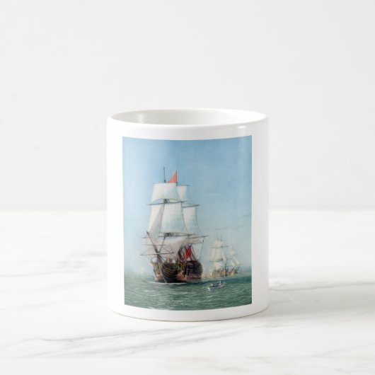 Erste Reise der HMS Victory Kaffeetasse (Mittel)