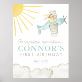 Erste Reise der Jungen um das Sun Flugzeug 1. Will Poster